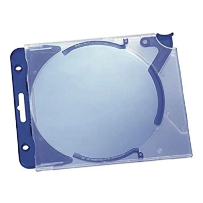 Obrázek Durable CD Hardbox Quickflip complete pro 1 CD, PP, 155x126x27mm, transparentní/modrý, 5 kusů, 526906