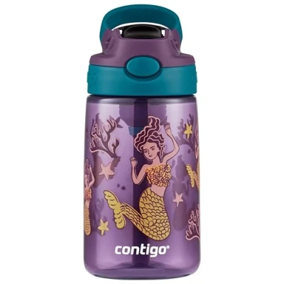 Obrázek Contigo, 2127478, Kids&#039; AA8Easy Clean AUTOSPOUTStraw Water Bottle; bez BPA, robustní láhev na vodu; 1 leak; snadné čištění; ideální pro dny, předškolu, školy a sporty; 14 oz