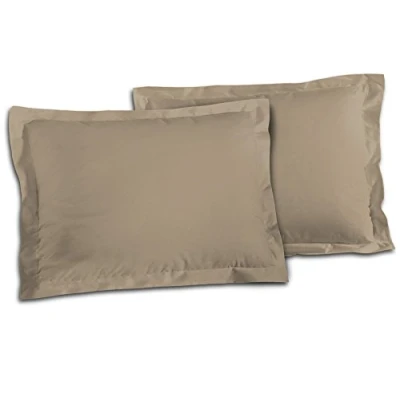 Obrázek Kopfkissenbezug, 100% Baumwolle, 50 x 70 cm, Dunkelbeige, 2 Stück