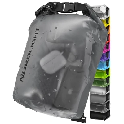 Obrázek Nordlight Dry Bag 2L Vodotěsný vak (antracit) se rolovacím uzávěrem a ramenním popruhem plavání, koupání, pláž, kánoe, Stand Up Paddling, potápění