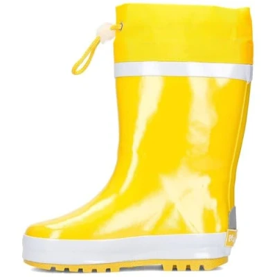 Obrázek Playshoes Unisex dětské holínky s podšívkou z přírodního kaučuku, Žlutá
