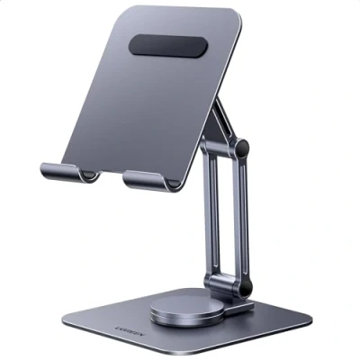 Obrázek UGREEN stojan na tablet o 360 otočný nastavitelný, držák iPad kompatibilní s 2024 Pro/Air 13 11 12. 9 Mini 6 5 4 Galaxy Tab Redmi Pad Huawei MatePad iPhone 15 Pro až