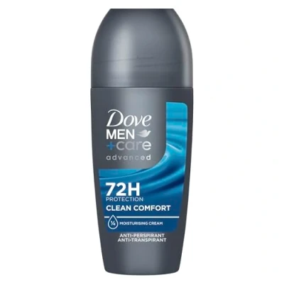 Obrázek Dove MEN+care advanced Anti Transpirant Clean Comfort Roll On chrání 72 hodin před tělesným pachem a potem 6x 50 ml