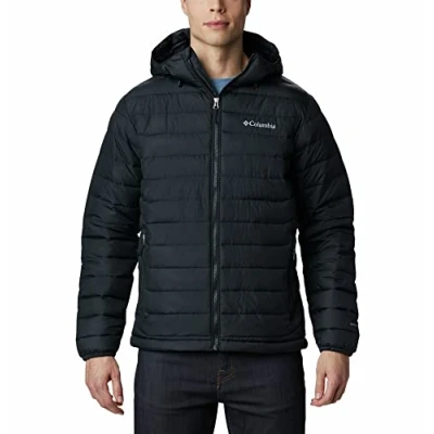 Obrázek Columbia Powder LITE Hooded Jacket Zimní bunda, Muži, Velikost: Small, Black