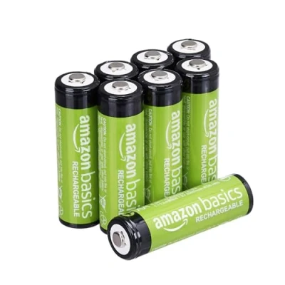 Obrázek AmazonBasics AA baterie, dobíjecí, předem nabité, 8 kusů (vzhled se může lišit)