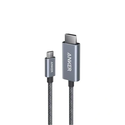 Obrázek Anker HDMI kabel, 4K@60Hz HDR na USB C ultra rychlý kabel pletený z nylonu s Advanced Shielding, Thunderbolt 5/4/3, pro MacBook, iPad, iPhone, HD TV a další (90 cm)