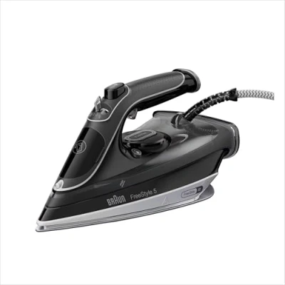 Obrázek Braun FreeStyle 5 napařovací žehlička SI 5188 BK s 3D žehlicí plochou FreeGlide, vertikální napařování, 2800 W, parní ráz 220 g/min, 330 ml nádržka na vodu, černá