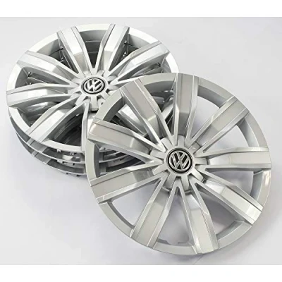 Obrázek Volkswagen 5NA071457A kryty kol (4 kusy) 17&quot; ozdobné poklice ocelové ráfky, brilantní stříbrné