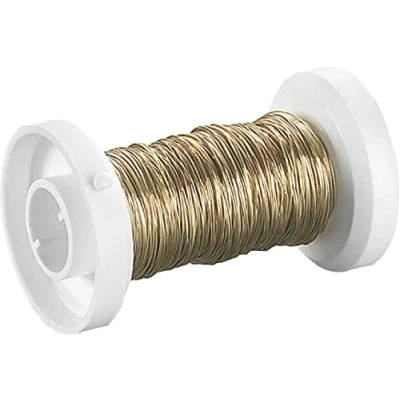 Obrázek KnorrPrandell 216465765 Golddraht mit Kupferkern, Durchmesser 0,25 mm, 35 m, 24 Karat Echt Vergoldet