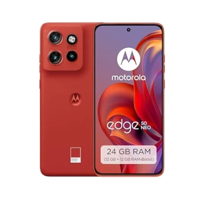 Obrázek Motorola Smartphone edge50 neo (6,36&quot; displej Super HD, 50MP kamera + Moto KI, 12/512 GB, 4310 mAh, Android 14) Poinciana (umělá kůže), ochranný kryt, držák mobilního telefonu