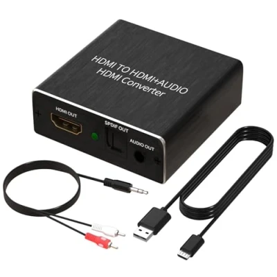 Obrázek Ozvavzk Optický rozbočovač HDMI Audio Extractor 4K Toslink SPDIF 3,5 mm Stereo L/R Out podpora 5.1 HDCP 3D 1080P Dolby Digital DTS PCM