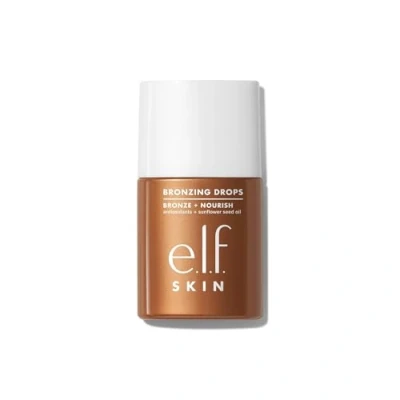 Obrázek e.l.f. SKIN bronzové kapky, tekutý bronzer na obličej a pokožku, vytváří lesk políbený slunci, s vitaminem E, veganský bez pokusů zvířatech, růžové zlato
