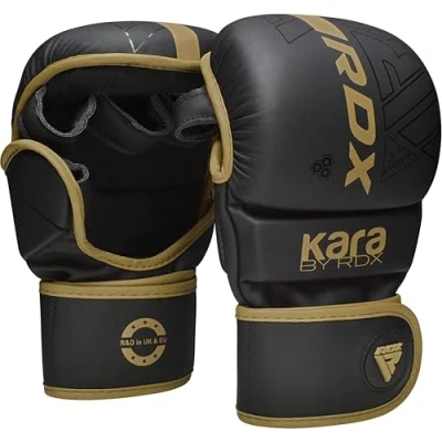 Obrázek RDX MMA rukavice pro bojový sport grappling trénink, Maya Hide kůže Kara Sparring rukavice, punchingové Muay Thai, Kickbox, Freefight, boxovací pytel Gloves (opakované)