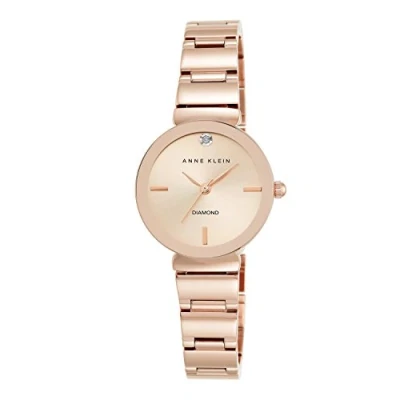 Obrázek Anne Klein Dámské náramkové hodinky s pravým diamantovým ciferníkem, Červené zlato / červené zlato, Dress/Luxury
