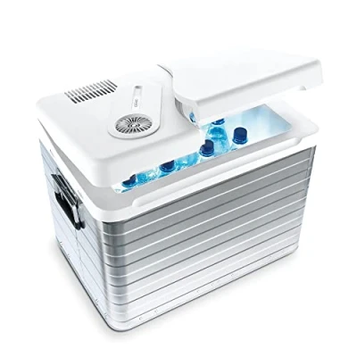 Obrázek Mobicool MQ40A AC/DC přenosný elektrický hliníkový chladicí box, 39 litrů, 12 V a 230 pro auto, nákladní vůz, člun, cestovní vůz zásuvku, kryt