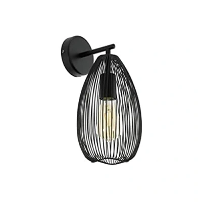 Obrázek EGLO Nástěnná lampa Clevedon, nástěnné svítidlo s 1 žárovkou, materiál: ocel, barva: černá, objímka: E27