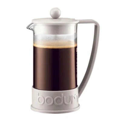 Obrázek Bodum Kávovar Brazil (systém French Press, permanentní filtr z ušlechtilé oceli, 1,0 litru), krémová, krémová