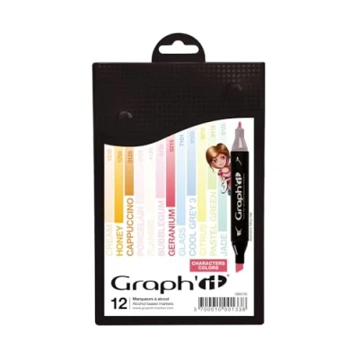 Obrázek Graph &#039;IT 12 kusů značkovač, alkoholu dvojitou špičkou Characters Colors