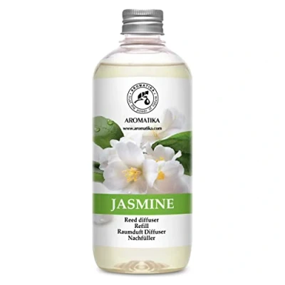 Obrázek Lahvička s vůní do místnosti jasmín 500 ml náplň čistě přírodně čistým jasmínovým olejem intenzivní a dlouhotrvající aroma přírodní aromatizace vnitřního vzduchu pro prostor