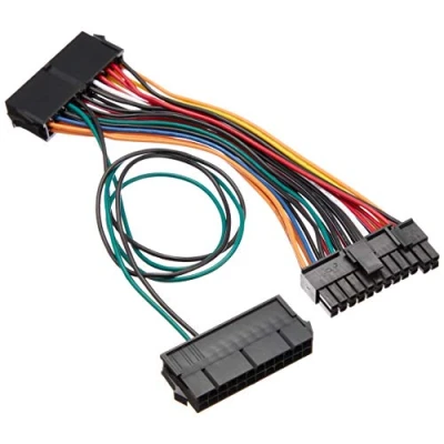 Obrázek SilverStone SST PP10 Netzteil Adapter Kabel, Dual 24 Pin Buchse + Single 24Pin Stecker, für Den Betrieb von Zwei Netzteilen