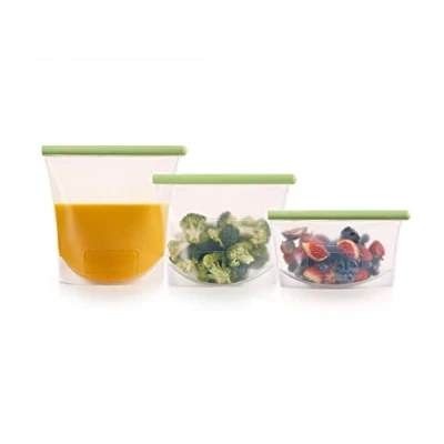 Obrázek Lékué Silikonbeutel, 3er Set, wiederverwendbar, grün