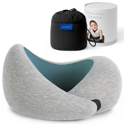 Obrázek OSTRICH PILLOW GO cestovní polštář s paměťovou pěnou pro letadla, auto, opěrka šíje létání, Power Nap, příslušenství ženy a muže, Akvamarín zelený