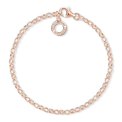Obrázek Thomas Sabo Dámský náramek Classic růžové zlato Charm Club 925 Sterlingové stříbro X0243 415 40, stříbro, Bez kamene.
