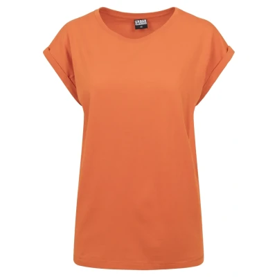 Obrázek Urban Classics Extended Shoulder Jednoduché tričko, Ženy, Velikost: Large, Rustorange