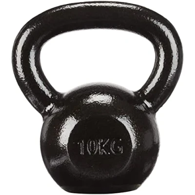 Obrázek Amazon Basics Kulová činka z litiny, 10 kg, černá