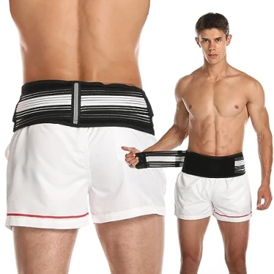 Obrázek Paskyee Sacroiliac Hüftgürtel Gelenkbandage für beckengurt, lindert Ischias, Becken, unteren Rücken und Beinschmerzen, stabilisiert SI Gelenke, dreifache Stärke Plus
