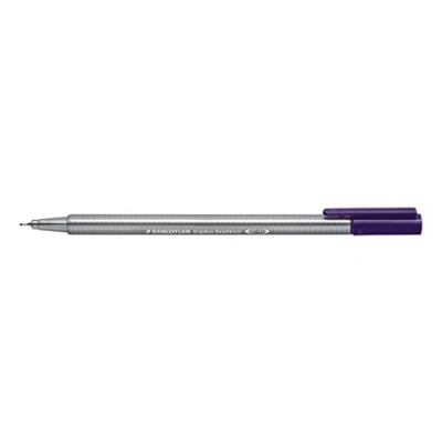 Obrázek Staedtler 334 69 Triplus Fineliner (trojhranný, super jemný, kovový hrot, šířka linie cca 0,3 mm, 10 kusů) sléz tmavý