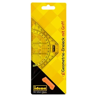 Obrázek Idena 602403 geometrický trojúhelník s rukojetí, 14 cm, průhledný