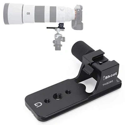 Obrázek iShoot Objektiv Kragen Ersatz Sockel, Stativ Adapter für Sony FE 200 600 mm f/5.6 6.3 G OSS SEL200600G, integrierte 105 Schnellwechselplatte Kugelkopf von Arca Swiss