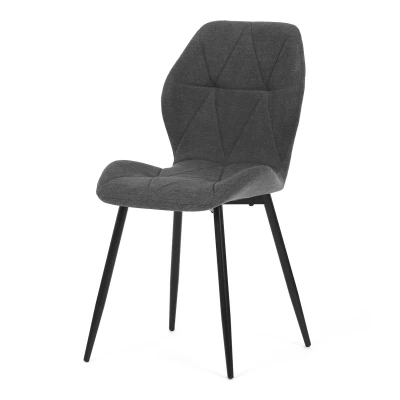 Obrázek Židle jídelní, šedá látka, černé kovové nohy CT 285 GREY2