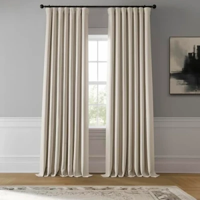 Obrázek HPD Half Price Drapes Vorhänge aus Kunstleinen, strukturiert, Raumverdunkelungsvorhänge für Schlafzimmer, 274 cm lang, 1 Panel, 127 x (B L), Wohnzimmer, Heimdekoration, Birke