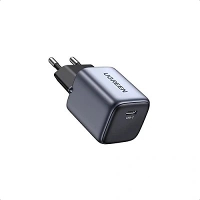 Obrázek UGREEN Nexode USB C nabíječka 30W síťový zdroj GaN II Tech rychlonabíječka kompatibilní s iPhone 16 Pro Max, Plus, 16, 15 Pro, 14, Galaxy S24 Ultra, S23, iPad, Tab A8, Pixel, HomePod (černá)