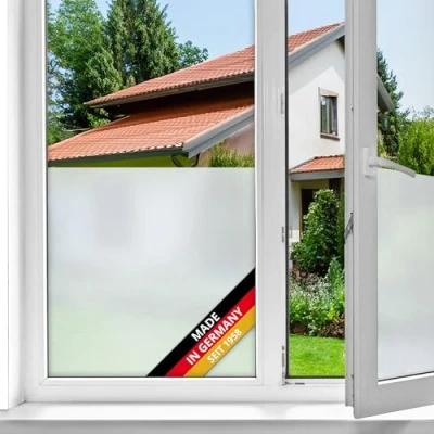 Obrázek d c fix Okenní fólie opál mléčné sklo samolepicí 90 cm x 2,1 m z mléčného skla neprůhledná pro vizuální ochranu ochrana před pohledy do koupelny, kuchyně