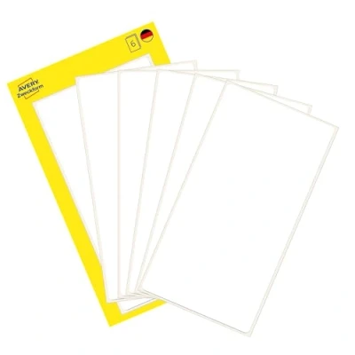 Obrázek Avery Zweckform 3047 Víceúčelové etikety (Papír Matný, 6 Klebeetiketten, 98 x 51 mm) Folio Bílá