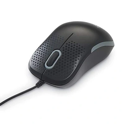 Obrázek Verbatim nehlučná optická myš, USB A, bezhlučná myš s 1000 dpi, pro laptop, notebook, PC a MAC, ergonomická počítačová kabelem bez hluku cvaknutí, černá