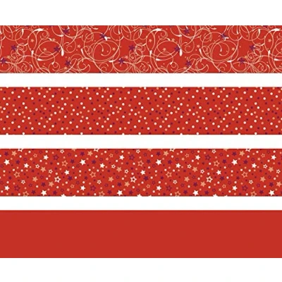 Obrázek Heyda 204875537 sada skládacích proužků pro Frobelovy hvězdy 1 x 30 cm &amp; 1, 5 45 cm, 4 motivy tříděné ve dvou různých velikostech