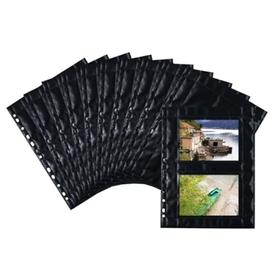 Obrázek HERMA 7786 fotoobaly na pořadače, 10 kusů, x 15 cm šířku, 2 dělené přihrádky, oboustranně osaditelné obaly fotophan fotografie pohlednice prospekty s