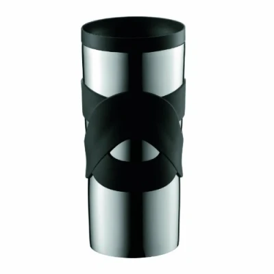 Obrázek Bodum Travel Mug cestovní hrnek, silikon ušlechtilá ocel, černý, 1 kus (balení ks)