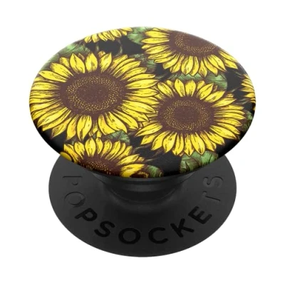 Obrázek PopSockets PopGrip výsuvná patice a rukojeť pro chytré telefony tablety s vyměnitelným vrcholem Sunflower Power