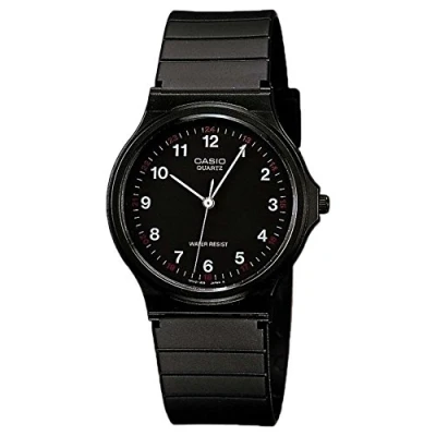 Obrázek Casio Collection Unisex náramkové hodinky MQ 24, černá, Styl hodinek je uveden podle &quot;Sport&quot; nebo s názvem &quot;Casio analogové quartzové pánské páskem z pryskyřice 24 1BLLEG&quot; a