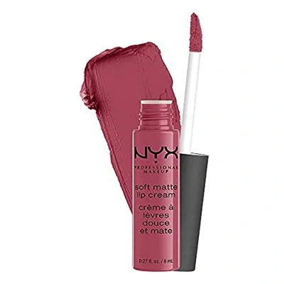 Obrázek NYX Professional Makeup Rtěnka, Soft Matte Lip Cream, krémová a matná povrchová úprava, vysoce pigmentovaná, dlouhotrvající, barevný odstín: Bubblegum Pink
