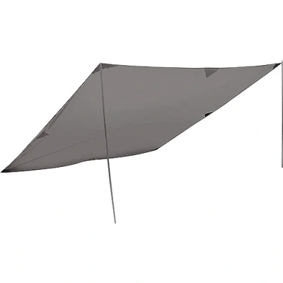 Obrázek High Peak Sluneční plachta Tarp 2, 400 x cm, ochrana proti slunci, povětrnostním vlivům, univerzální kempinková plachta, lehká, variabilní možnosti sestavení se 2 tyčemi 200 cm