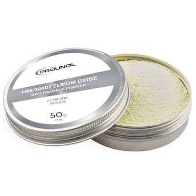 Obrázek Prounol Cerium Oxide 50g Ceroxid Feines Polierpulver Glaspolierer TREO 99% 2.5 Mikron