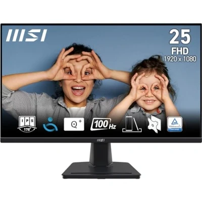 Obrázek MSI PRO MP252 24,5 palcový Full HD Office Monitor 1920 x 1080 IPS panel, 100 Hz, Eye Friendly Screen, zabudovaný Speakers, Tilt Adjustable HDMI 1. 4b, D Sub (VGA)