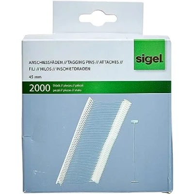 Obrázek SIGEL ZB321 Sešívačky pro sešívací pistoli / střelnou ZB600, 45 mm, 2000 kusů, z pevného bezbarvého nylonu