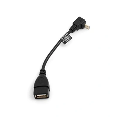 Obrázek System S Micro USB (Male) 90 stupňů Dolů úhlový kabel na Typ A (FEMALE) adaptér 13 cm